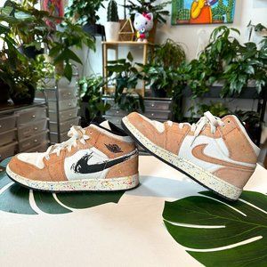 Nike Jordan 1 Mid (Paint Swoosh style)